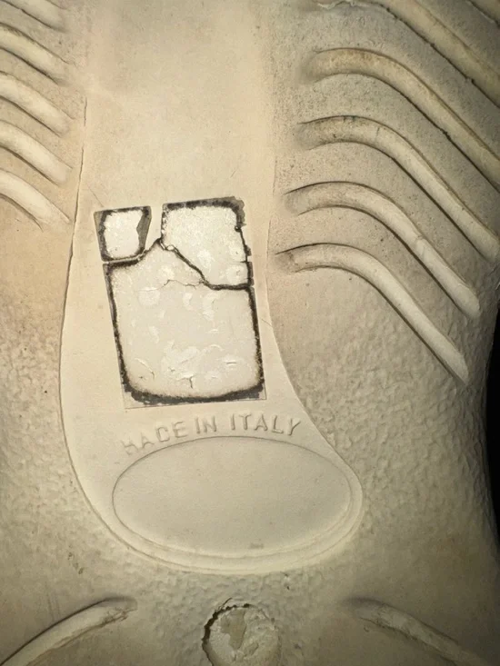 CHANEL Gray & Cream Logo Slide Sandals - Picture 4 of 4